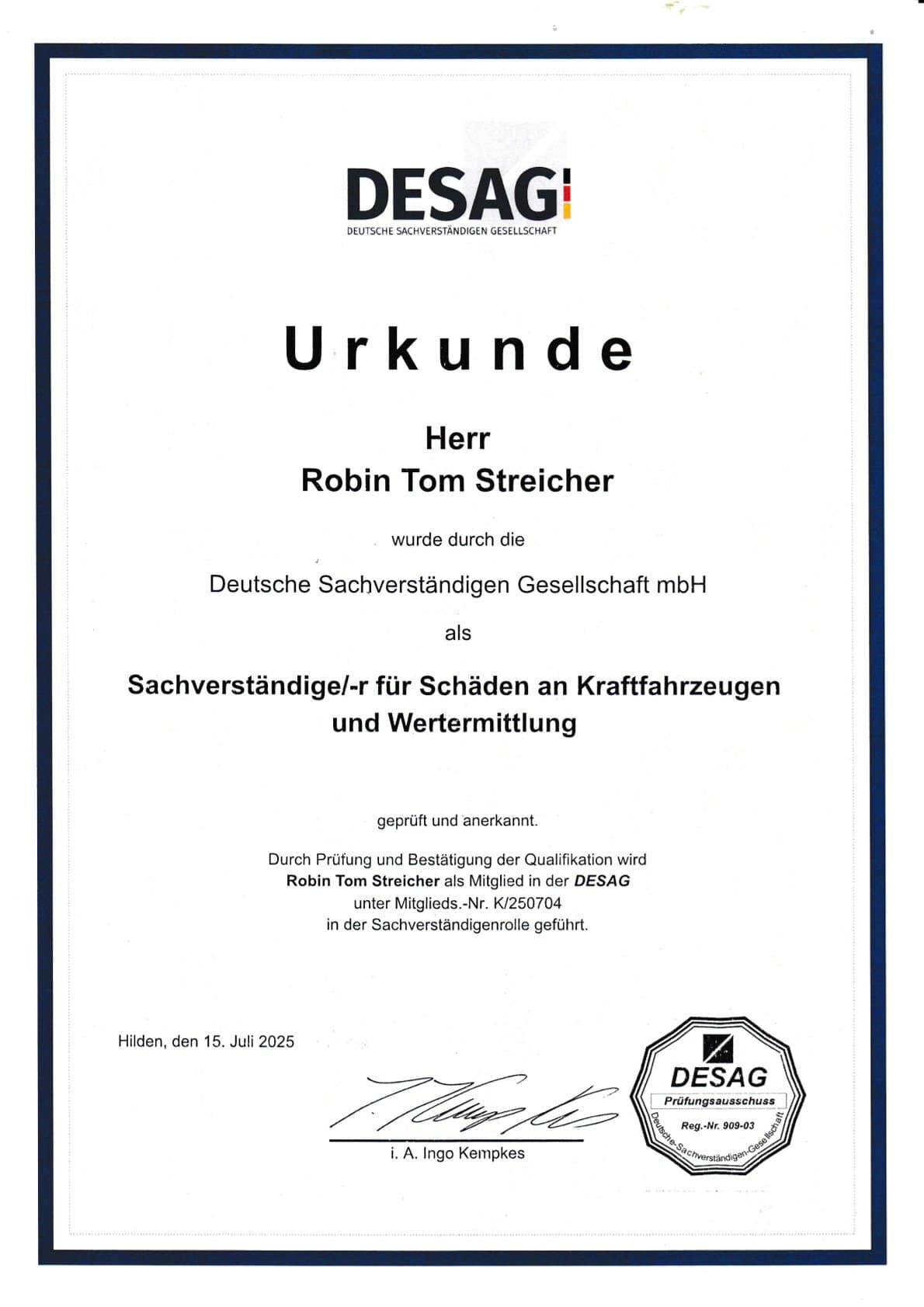 DESAG geprüft und anerkannt